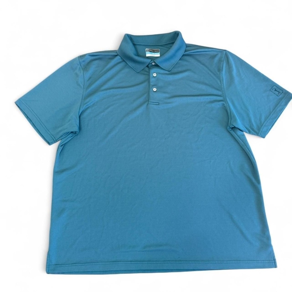 PGA‎ Tour Airflux Blue Mesh Golf Polo Shirt, Men's XXL — Size XXL